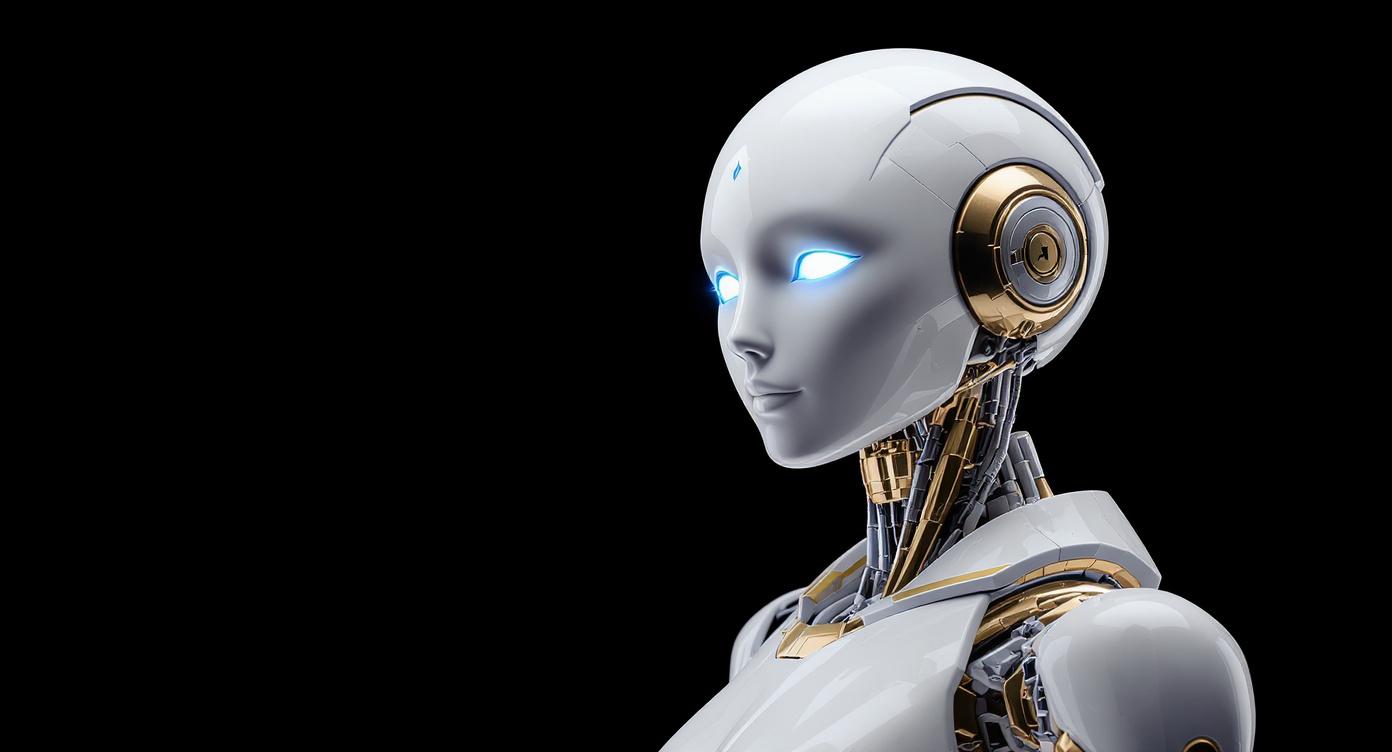 Realistic humanoid AI robot representing AngelX AI Limited